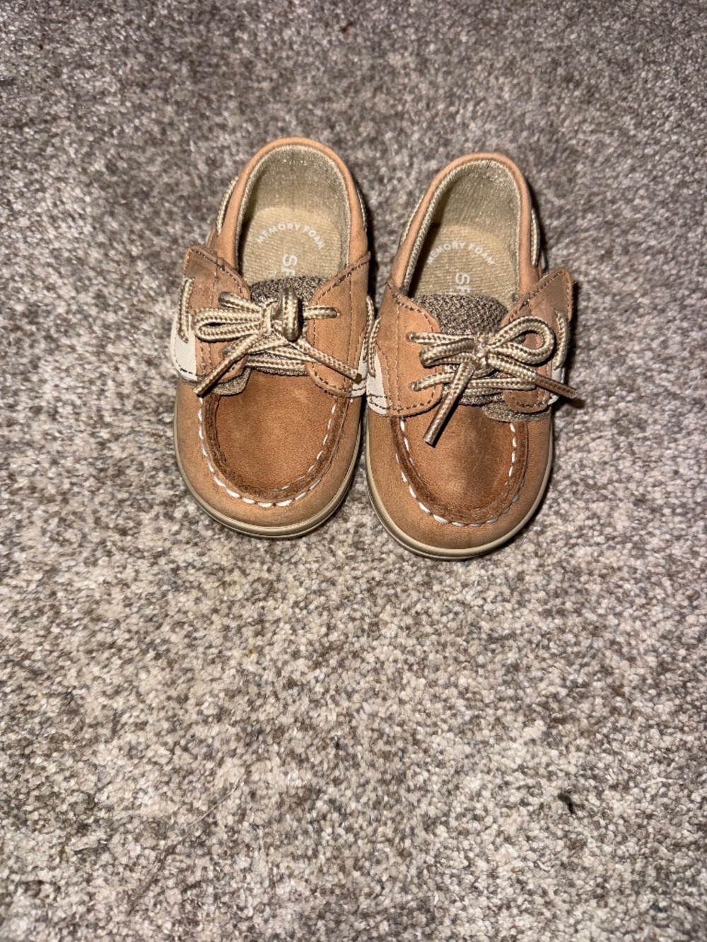 Sperry Top-Sider Bluefish Crib Jr Toddler Brown Leather Boat Shoes Size 3M